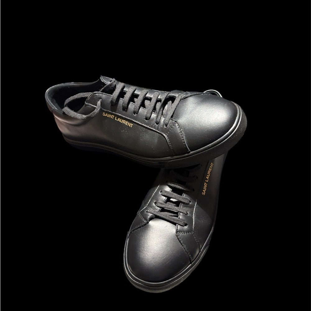 Saint Laurent Men's Black Leather Sneakers